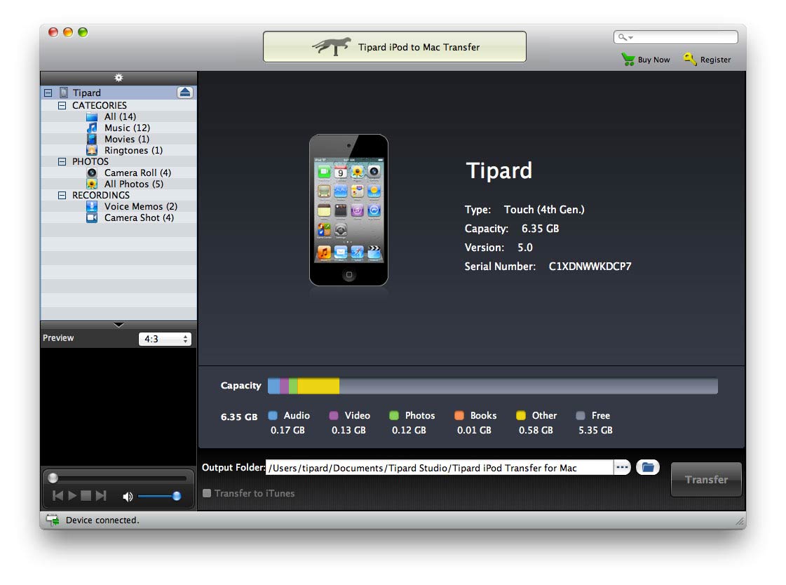 Tipard iPod to Mac Transfer 7.0.08