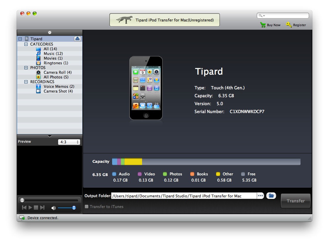 Tipard iPod Transfer for Mac 6.1.22