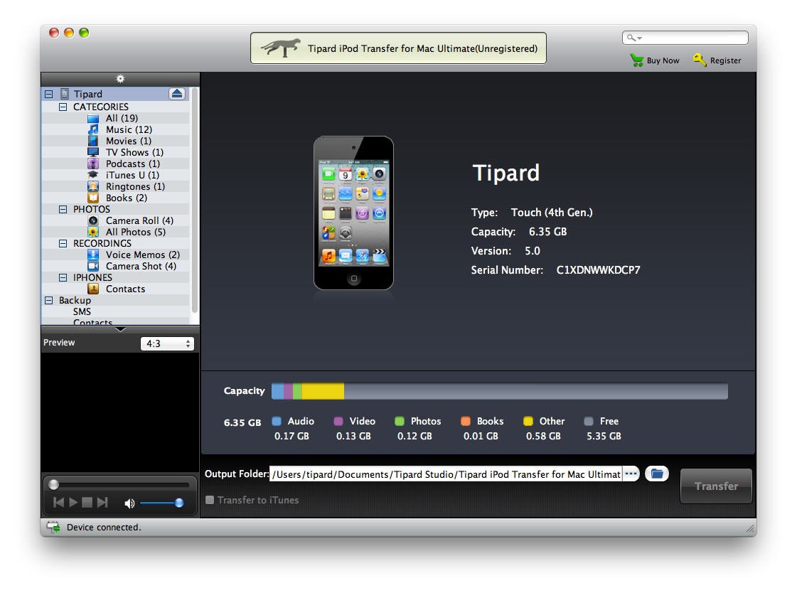 Tipard iPod Transfer for Mac Ultimate 6.1.20