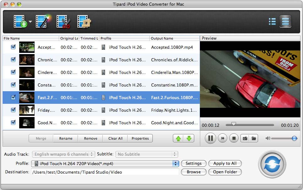 Tipard iPod Video Converter for Mac 5.0.6