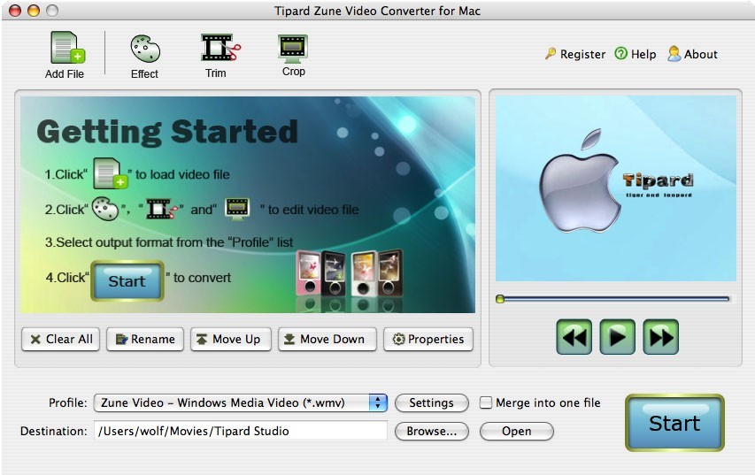 Tipard Zune Video Converter for Mac 3.1.28