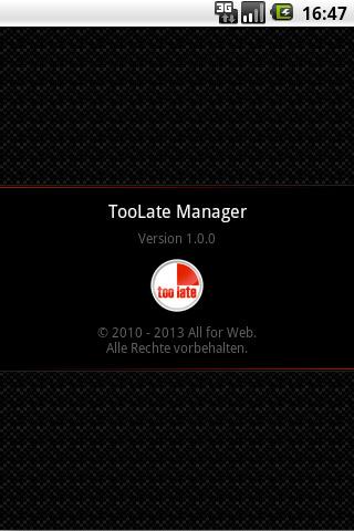 TooLate Manager 1.0.2