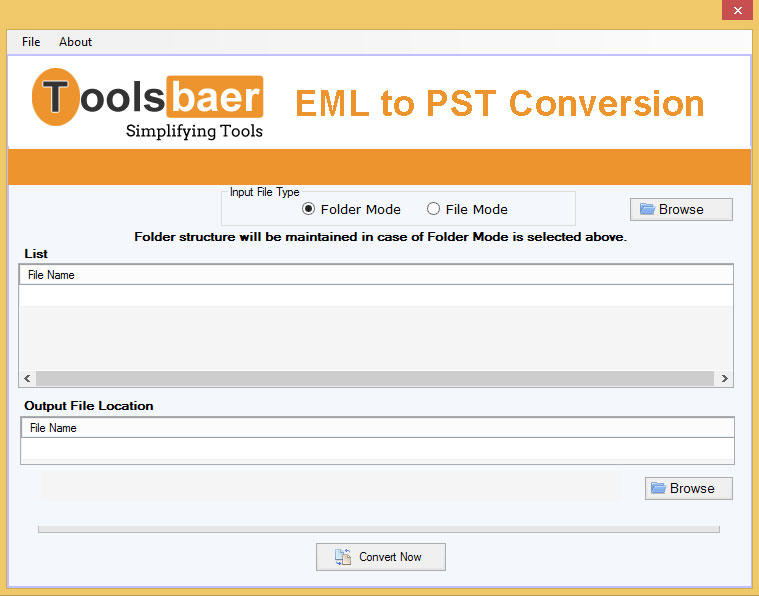 ToolsBaer EML to PST Conversion 1.0