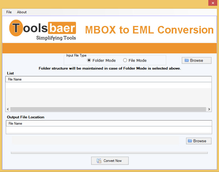 ToolsBaer MBOX to EML Conversion 1.0