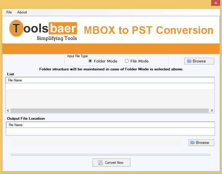 ToolsBaer MBOX to PST Conversion 1.0