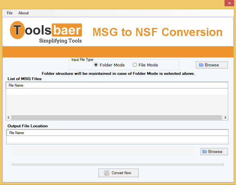 ToolsBaer MSG to NSF Conversion 1.0
