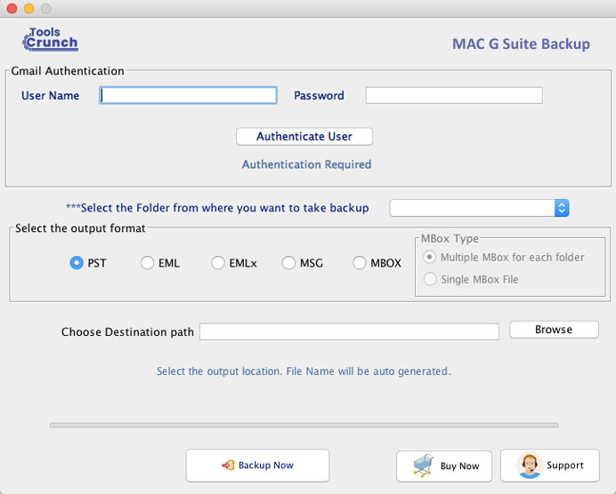 ToolsCrunch Mac Gsuite Backup 1.0