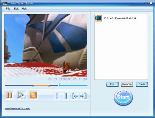 Torrent MPEG VIdeo Splitter 1.96