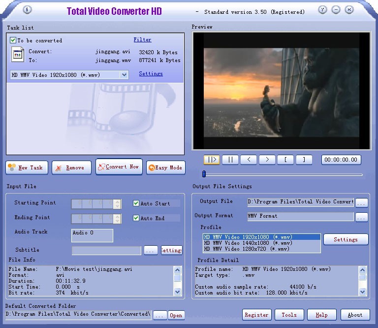 Total Video Converter HD 3.50