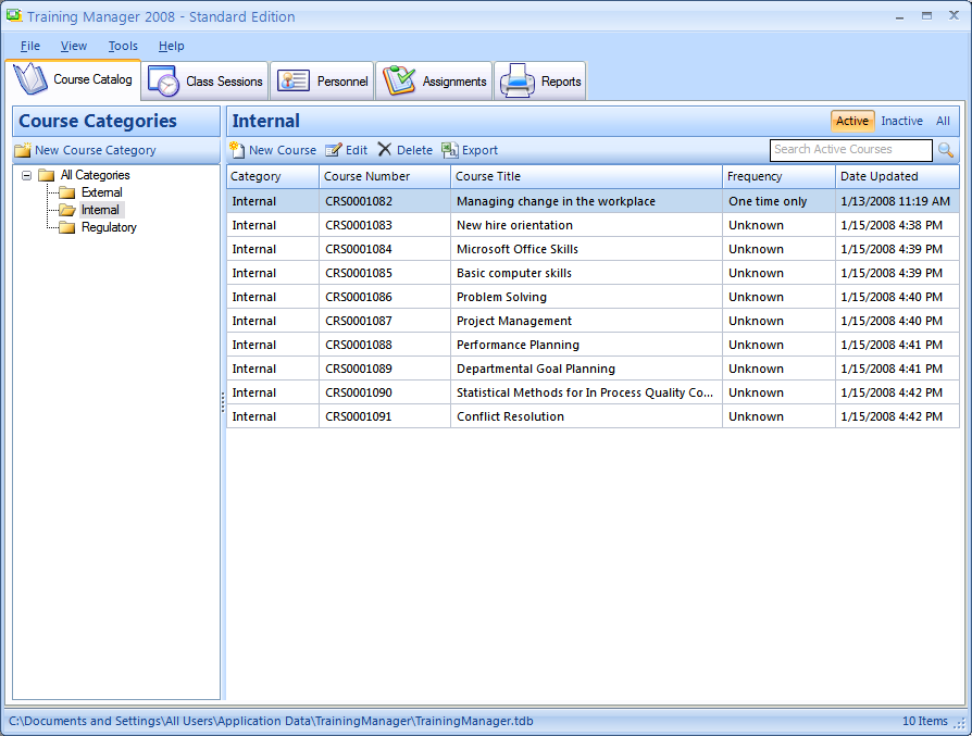 Training Manager Standard Edition 1.0.1180.0