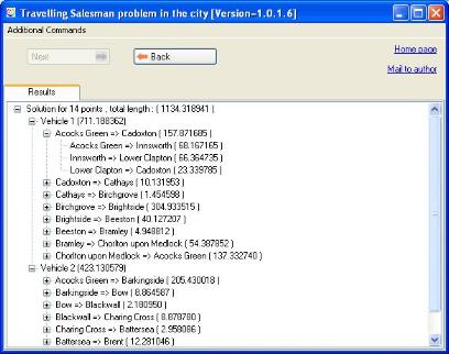 Travelling Salesman problem in the city 1.1.0.0
