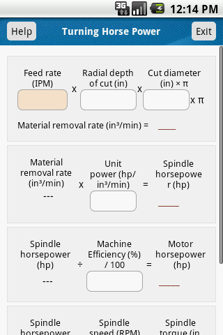 Turning Horsepower Calculator 1.0