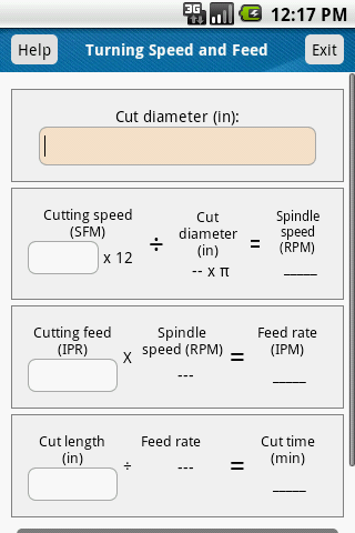 Turning Speed and Feed Calc 1.0
