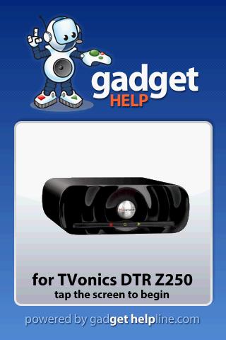 TVonics DTR Z250 - Gadget Help 1.0