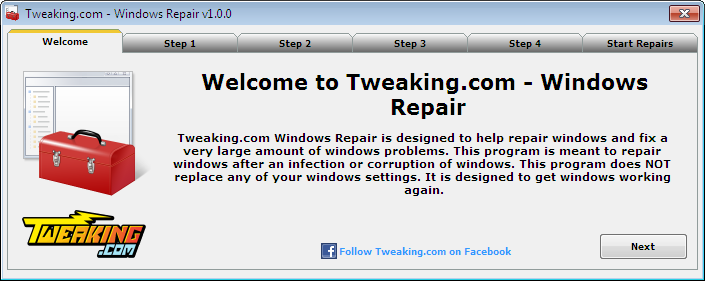 Tweaking.com - Windows Repair Portable 1.9.11