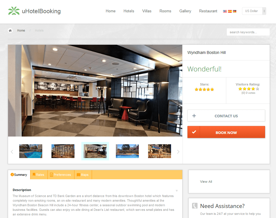 uHotelBooking web reservation system 2.8.0