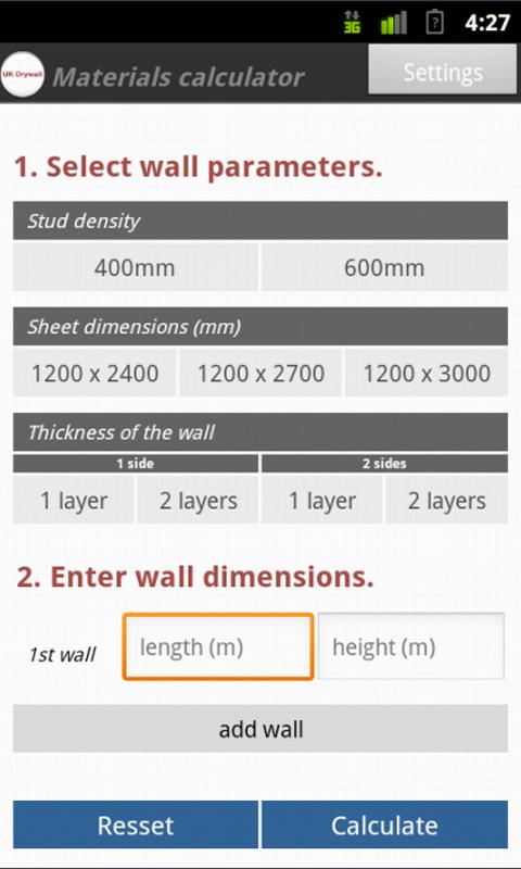 UK Drywall Material Estimator 1.1