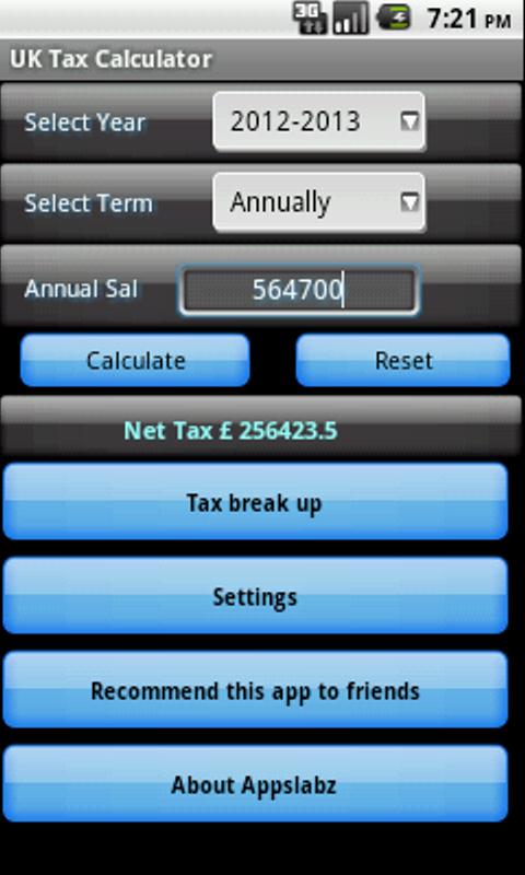 UK Tax Calculator 1.4