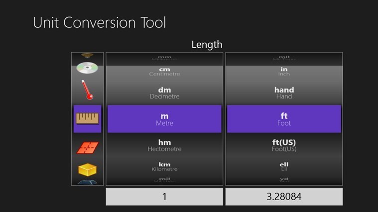 Unit Conversion for Win8 UI 1.0