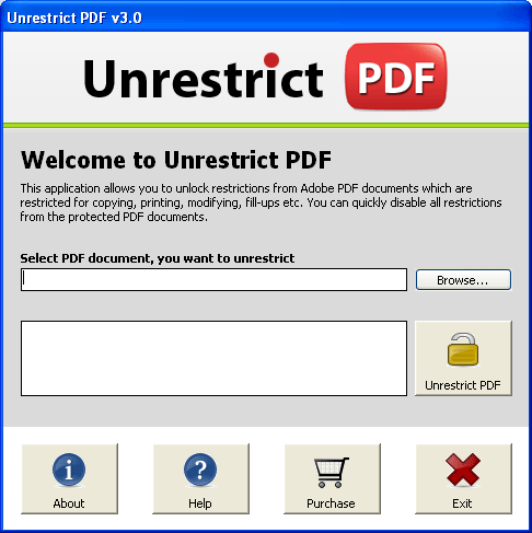 Unlock PDF Permissions 7.01