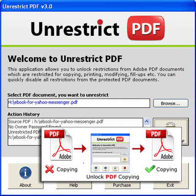 Unrestrict Adobe PDF 7.01