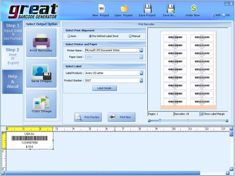 UPC Barcode Printing Software 3.0.3.3