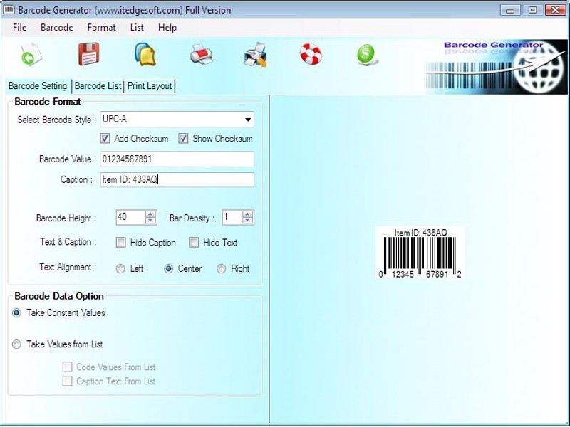 UPC Barcode Software 4.0.1.5