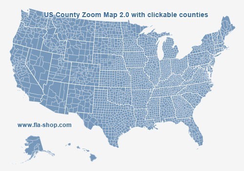 US County Zoom Map 2.0