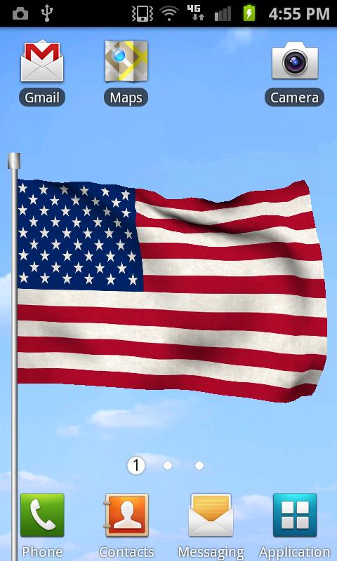 US Flag with wind and gravity 0.9.0