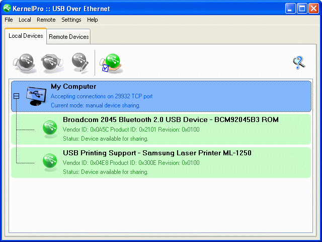 USB over Ethernet 2.6.6