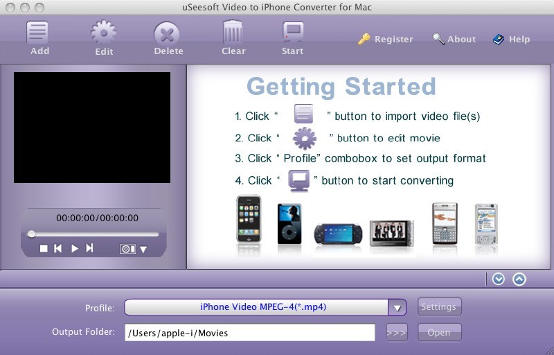 uSeesoft Video to iPhone Converter for Mac 1.5.0.0