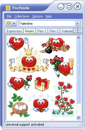 Valentine Smiley Collection for PostSmile 5.9