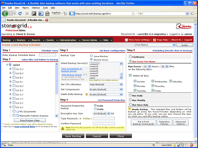 Vembu StoreGrid Backup Software-Free Edn 2.3