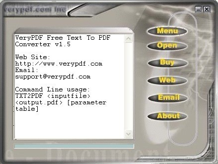 VeryPDF Free Text to PDF Converter 1.51