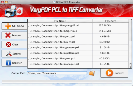 VeryPDF PCL to TIFF Converter for Mac 2.0