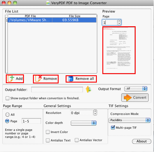 VeryPDF PDF to Image Converter for Mac 2.0