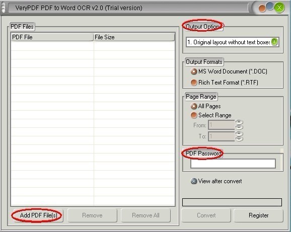 VeryPDF PDF to Word OCR Converter 1.0