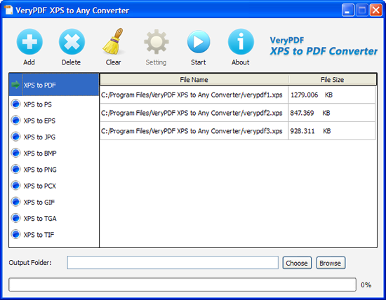 VeryPDF XPS to Any Converter 2.0