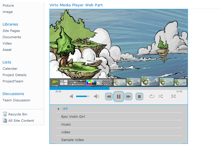 Virto SharePoint Media Player Web Part 1.0.0