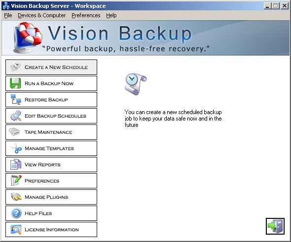 Vision Backup Server w/ MSSQL and Exchan 10