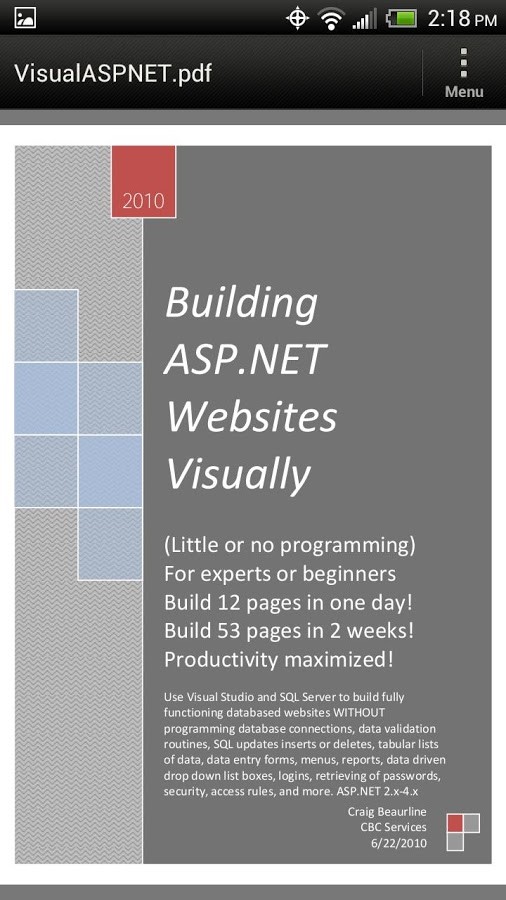 Visual ASP.NET 1.0