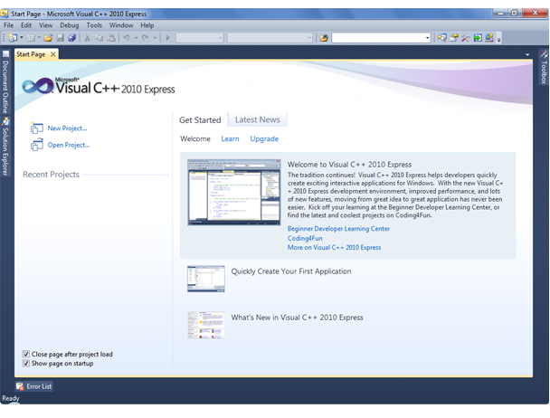 Visual C++ Express Edition 2010