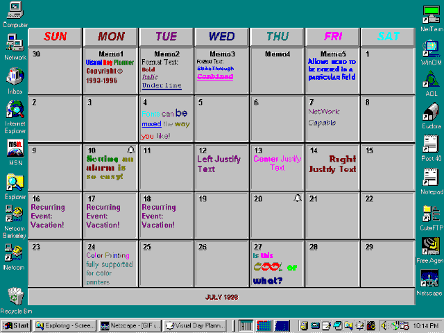 Visual Calendar Planner 5.0