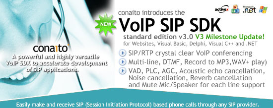 VoIP SIP SDK for .NET and ActiveX 3.0