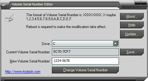 Volume Serial Number Editor 2.02
