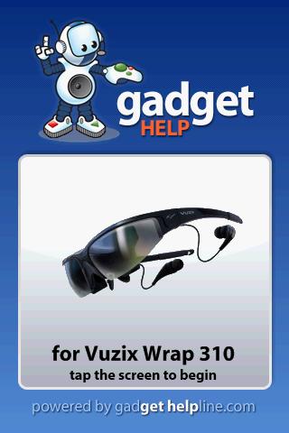 Vuzix Wrap 310 - Gadget Help 1.0