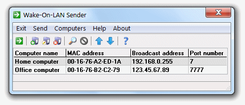 Wake-On-LAN Sender 2.0.11