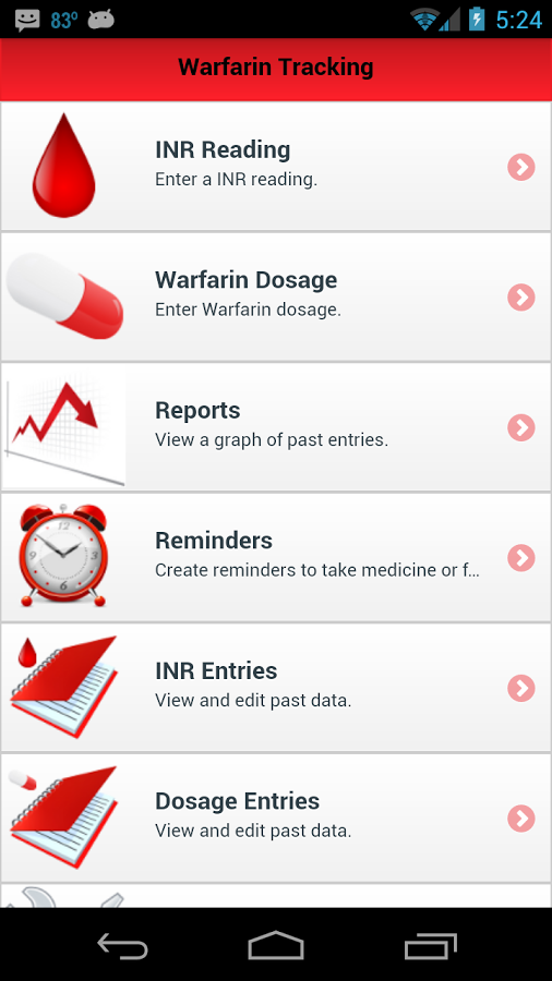 Warfarin INR Tracking 1.9