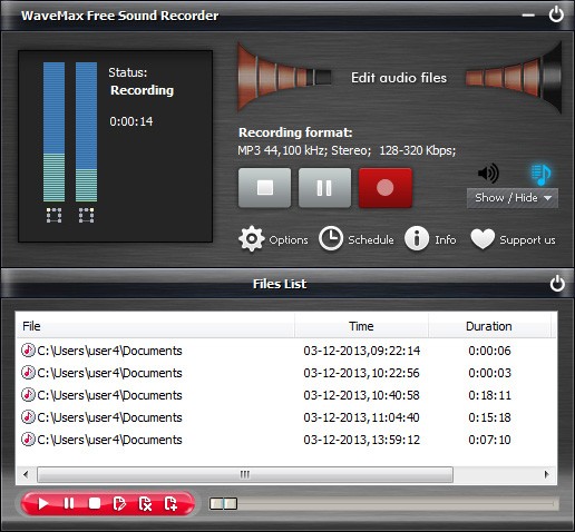 WaveMax Free Sound Recorder 5.2.2