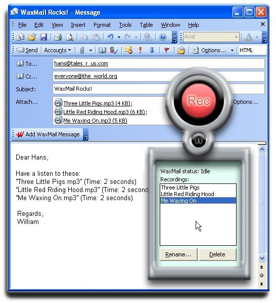 WaxMail for Outlook 2000/XP/2003 1.0.0.37